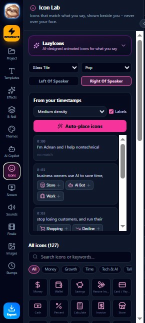 Icon Lab: auto-place icons